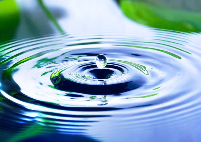 serenity, equanimity, peacefulness - water drop and ripple